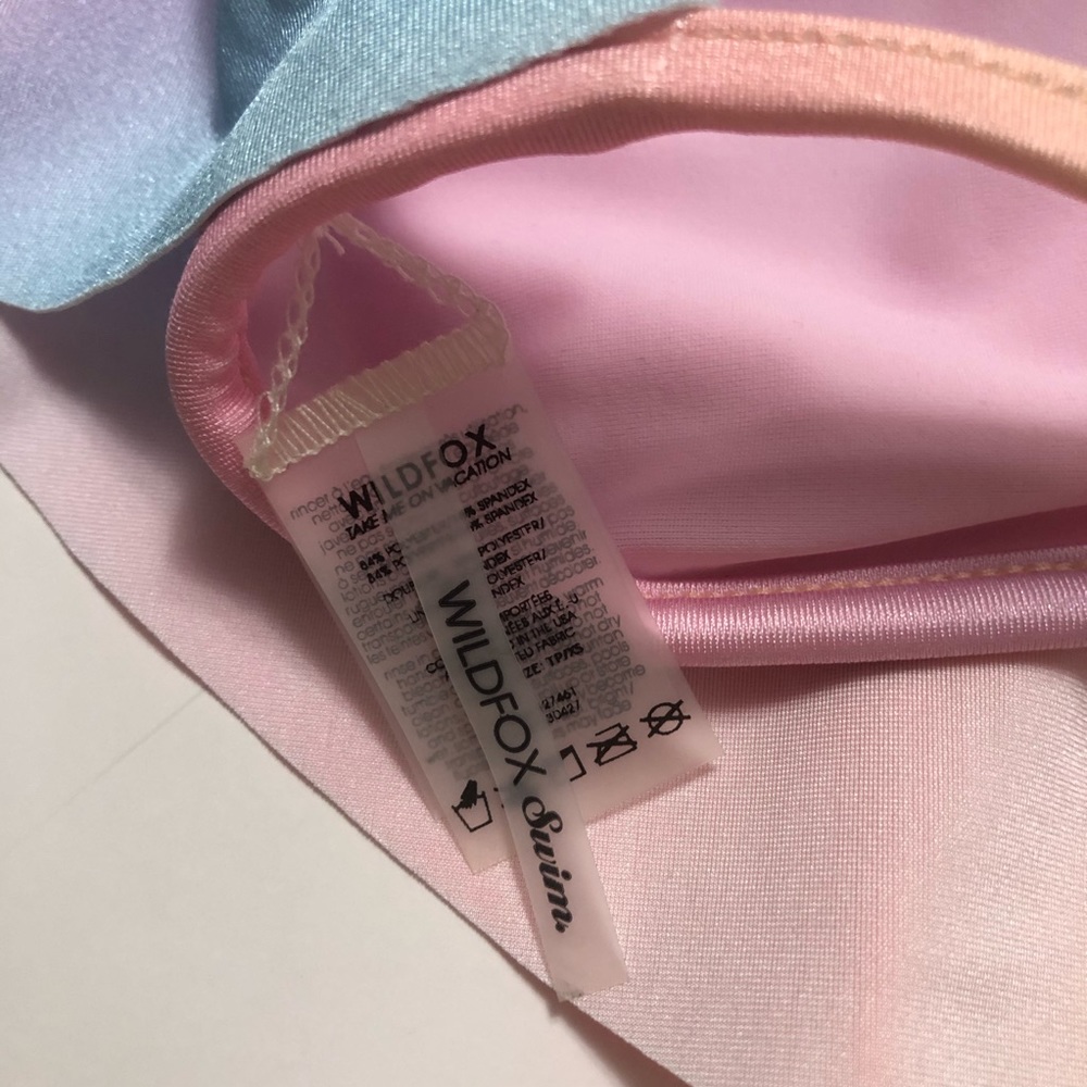 NWT Wildfox rainbow mesh halter bikini top - Picture 8 of 9